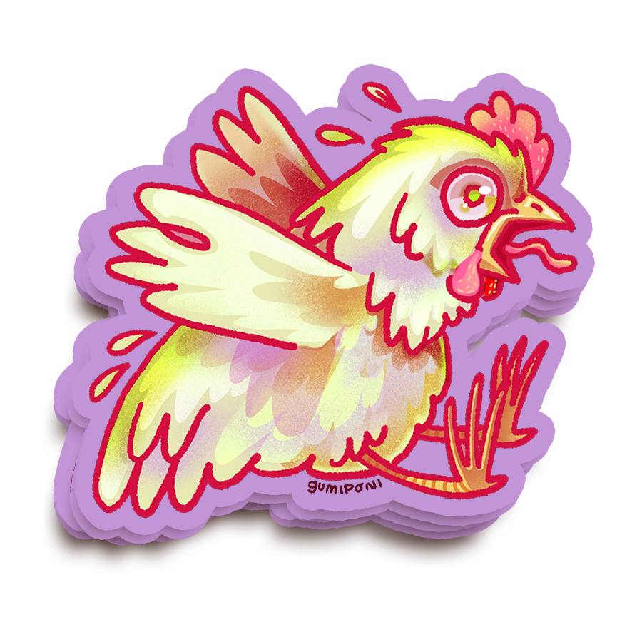 Panic Chicken Sticker